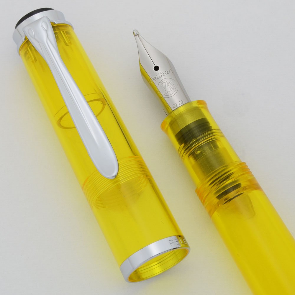 Pelikan SE M205 Fountain Pen DUO Highlighter, Yellow, Chrome Trim